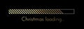 Christmas loading banner with golden progress indicator. Royalty Free Stock Photo
