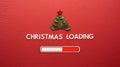 Christmas loading graphic with festive decorations and a progress bar Royalty Free Stock Photo