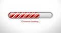 Christmas Loading Progress Bar with Candy Cane Design Royalty Free Stock Photo