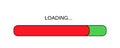 Christmas loading progress graph. Funny Xmas loading banner with colored filling. Holiday countdown