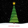 Christmas loading screen with Green Christmas Tree
