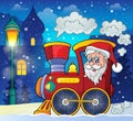 Christmas locomotive theme image 2 Royalty Free Stock Photo