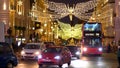 Christmas in London wonderful city lights - LONDON, ENGLAND - DECEMBER 10, 2019