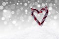 Christmas love on defocused lights background