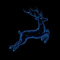 Christmas low poly deer