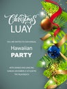 Christmas Luay, Hawaiian party invitation