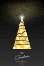 Christmas luxury gold greeting card