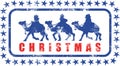 Christmas Magi Rubber Stamp Royalty Free Stock Photo