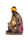 The Christmas magic. Ceramic figure of the wise men Royalty Free Stock Photo