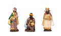 The Christmas magic. Ceramic figure of the wise men Royalty Free Stock Photo