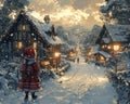 Christmas magic in a snowy village