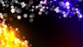 Christmas magic sparkle, light dots, vector bokeh effect on glitter. background wallpaper. Royalty Free Stock Photo