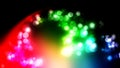 Christmas magic sparkle, light dots, vector bokeh effect on glitter. background wallpaper. Royalty Free Stock Photo