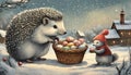 Christmas Magic Unveiled: Hedgehogs, bunnies, and gifts galore in the enchanted northern village amidst the whimsical