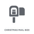 christmas mail box icon from Christmas collection. Royalty Free Stock Photo