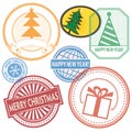 Christmas mail letter stamps