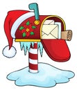 Christmas mailbox theme image 1 Royalty Free Stock Photo