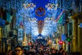 Christmas in Malta - Valletta. Holiday decoration on the city st