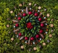 Christmas mandala with nature elements
