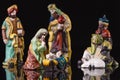 Christmas Manger scene with figurines Royalty Free Stock Photo