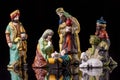 Christmas Manger scene with figurines Royalty Free Stock Photo