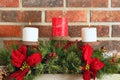 Christmas mantel decor