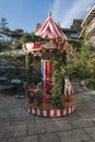 Christmas market carousel, tiny carousel, merry-go-round for toddlers Royalty Free Stock Photo