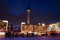 Christmas market at Alexander Platz Royalty Free Stock Photo