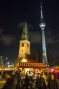 Christmas Market Berliner Weihnachtszeit in Berlin, Germany Royalty Free Stock Photo