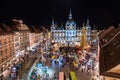 Christmas market Christkindlmarkt city hall Rathaus in Graz, Styria, Austria