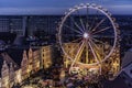 Christmas market in Cottbus with Ferris wheel