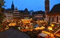 Christmas Market in Frankfurt Germany Royalty Free Stock Photo