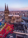 Christmas market in front of the Cathedral of Cologne, Germany