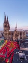 Christmas market in front of the Cathedral of Cologne, Germany Royalty Free Stock Photo