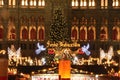 Christmas market in front of the town hall in Vienna, Austria Royalty Free Stock Photo