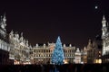 Christmas market at Grand Place, Brussels, Begium Royalty Free Stock Photo