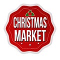 Christmas market label or sticker