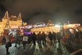 Christmas market near GUM department store, Red Square, Moscow. Royalty Free Stock Photo