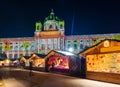 Christmas Market near Museum quarter in Vienna Austria Royalty Free Stock Photo