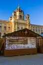 Christmas Market near Museum quarter in Vienna Austria Royalty Free Stock Photo