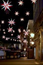 Christmas market on the old market in Magdeburg at night Royalty Free Stock Photo