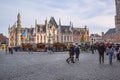 Christmas market in the old town in Brugge, Belgium Royalty Free Stock Photo