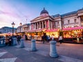 Christmas market outdoors in Trafalgar Square Royalty Free Stock Photo