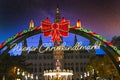 Christmas market on Rathausplatz in Vienna holiday Royalty Free Stock Photo