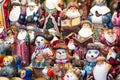 Christmas Market in Red Square, Moscow. Sale of toys, famous and popular fairy-tale characters, figurines Royalty Free Stock Photo