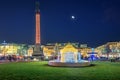 Christmas Market at Schlossplatz at night - Stuttgart, Baden-Wurttemberg, Germany