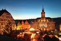 Christmas market in Schwaebisch Hall Germany Royalty Free Stock Photo