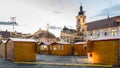 2017 Christmas market in Sibiu main square Royalty Free Stock Photo