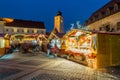 2017 Christmas market in Sibiu main square, Transylvania, Romania Royalty Free Stock Photo
