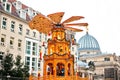 Christmas market Striezelmarkt. Dresden, Germany. Celebrating Christmas in Europe. Royalty Free Stock Photo